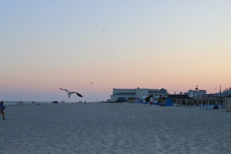 After sunset on the beach by Convention Hall