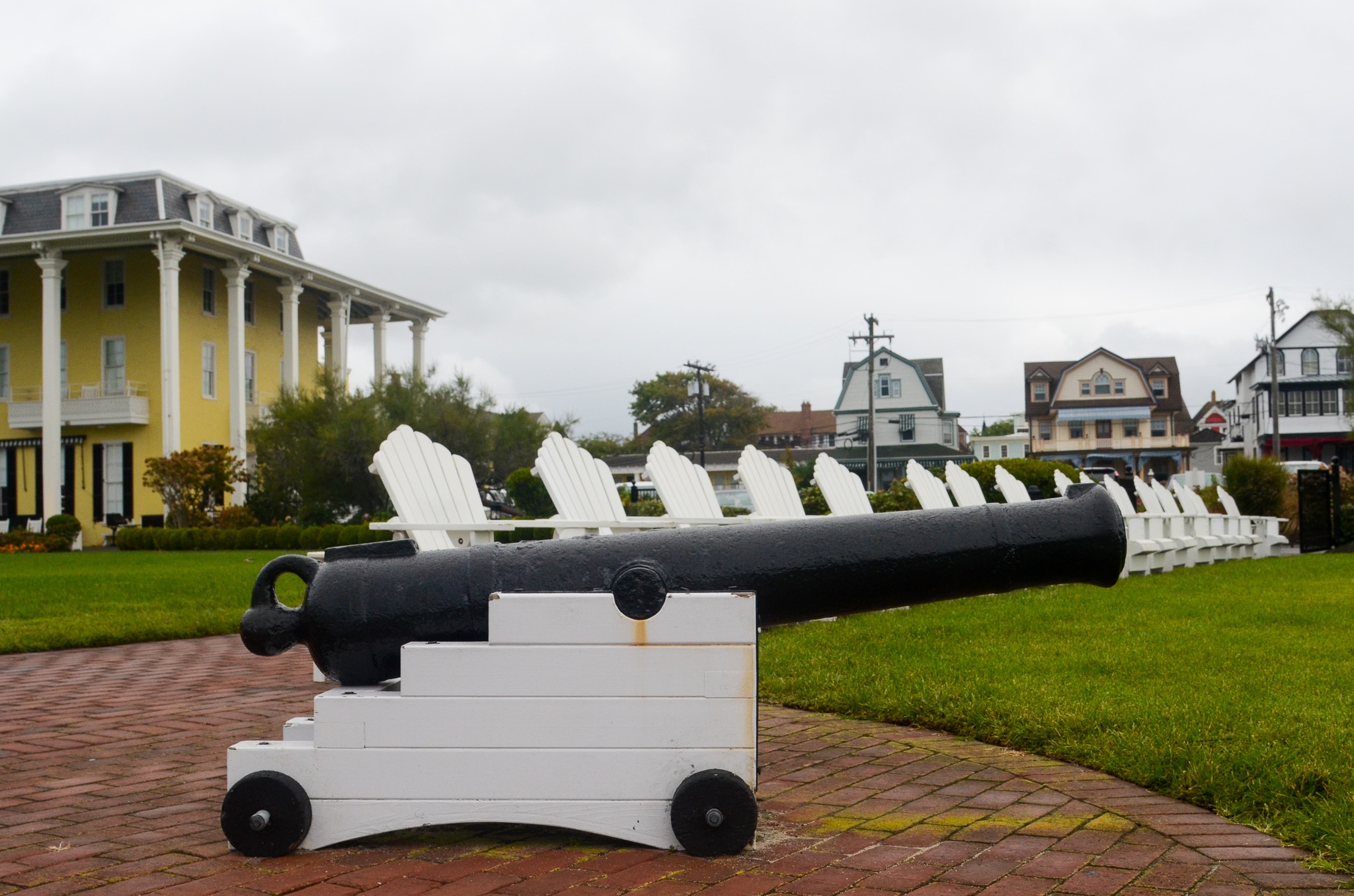 The Cannon at Congress Hall on a  Rainy Day