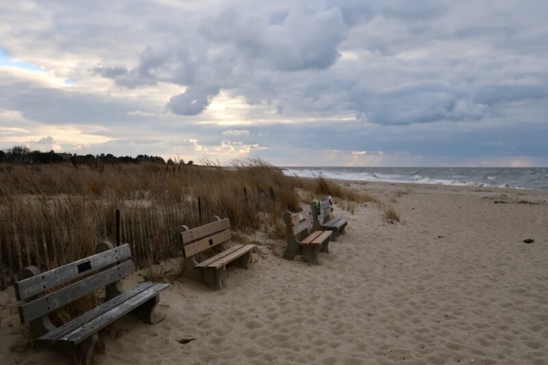 Windy and cloudy day at Sunset Beach