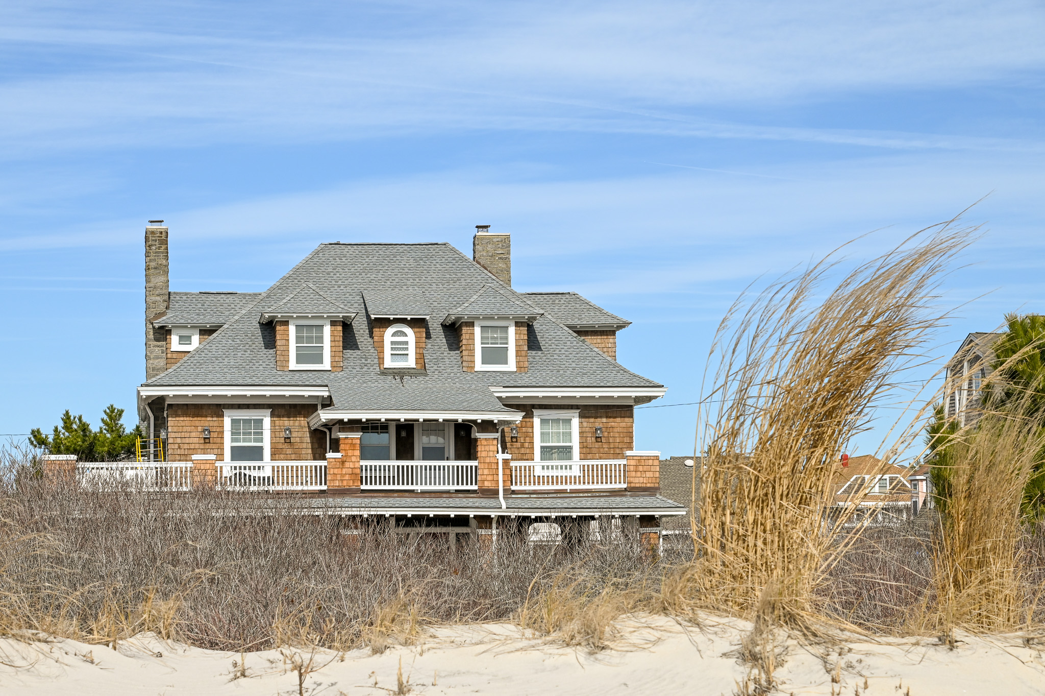 Looking Over the Dunes at a house on Beach Ave.