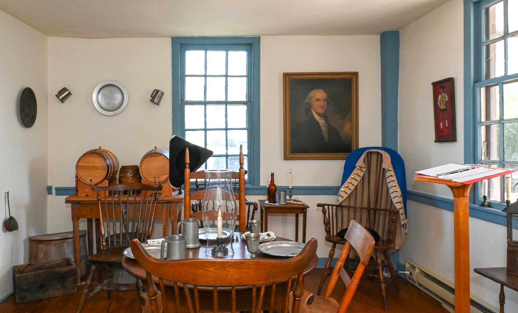 The front room of The Colonial House or known as the Memucan Hughes House.
