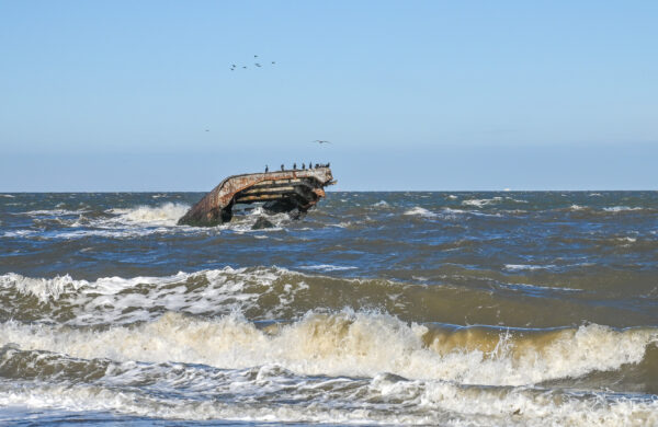 SS Atlantus what's left of The Concrete Ship