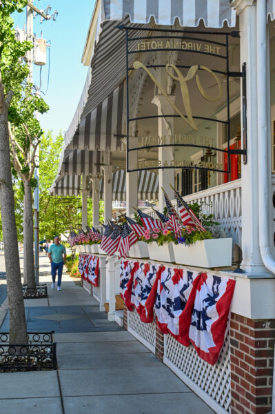 A man walking along The Virginia