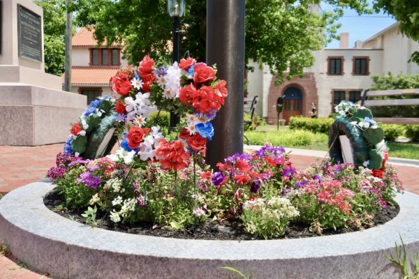 Patriotic Flowers at Soldiers and Sailors Park