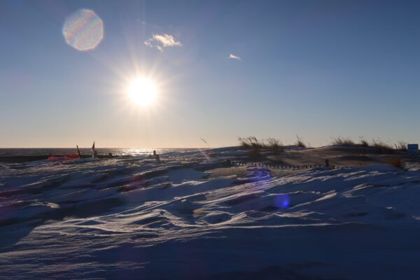 Snowy Sand at the Cove