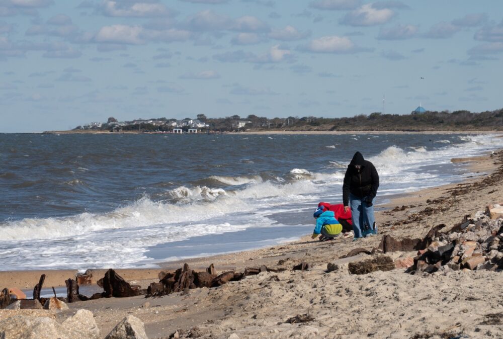 Searching for Treasures at Sunset Beach Cape May, New Jersey