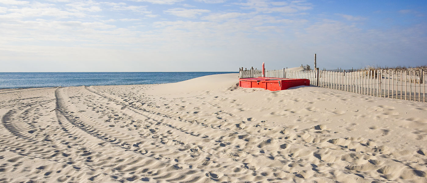 Cape May beach in the off season